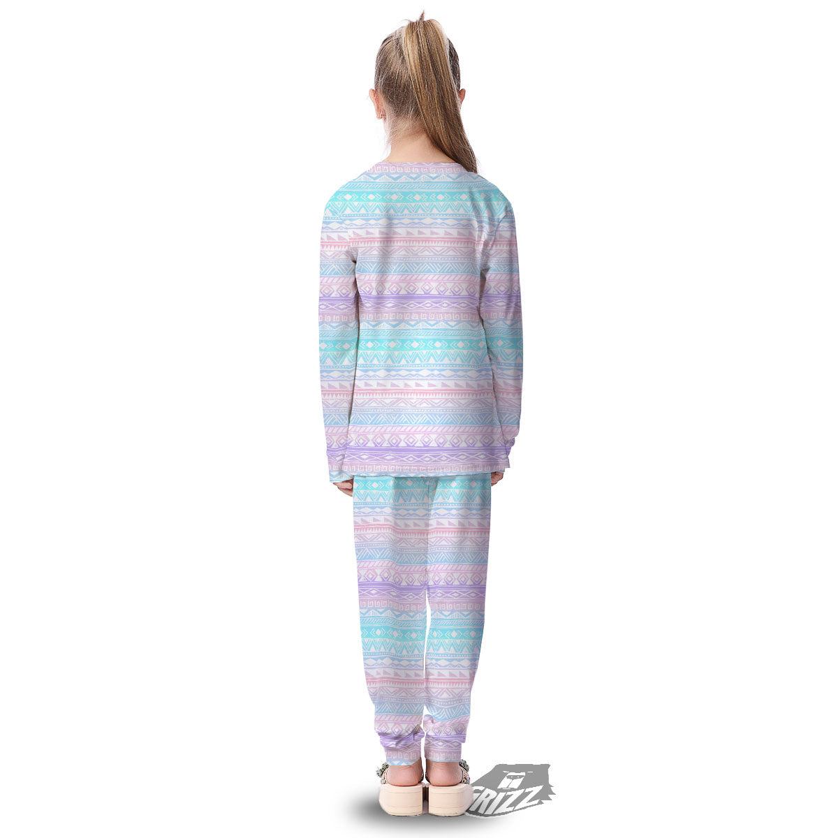Tribal Aztec Pastel Print Pattern Kid's Pajamas-grizzshop