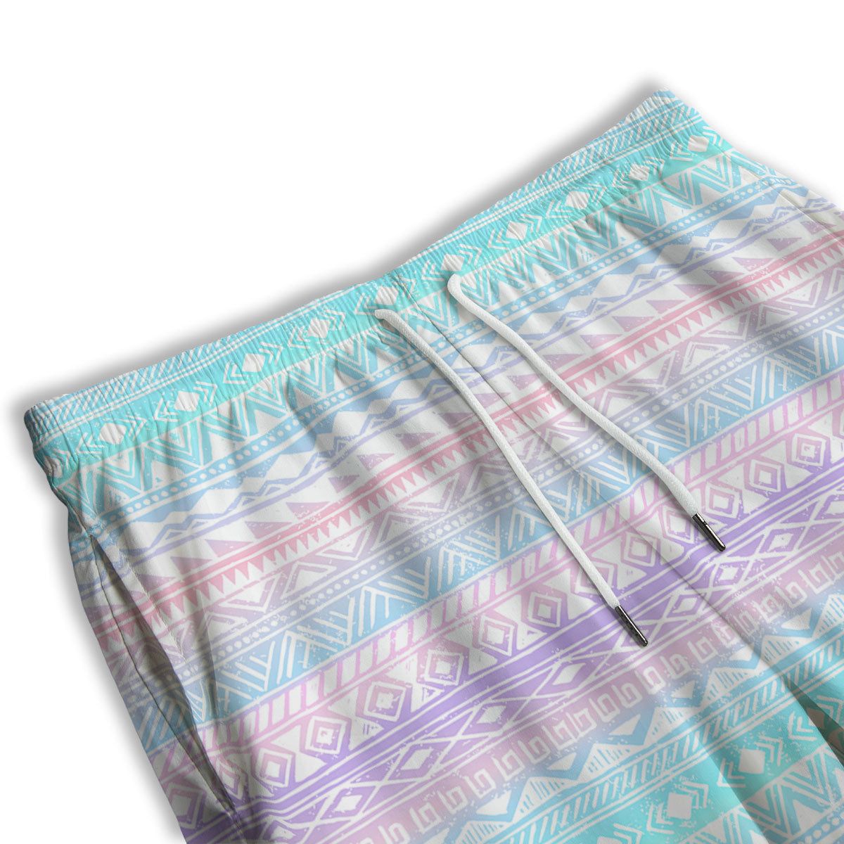 Tribal Aztec Pastel Print Pattern Men's Athletic Shorts