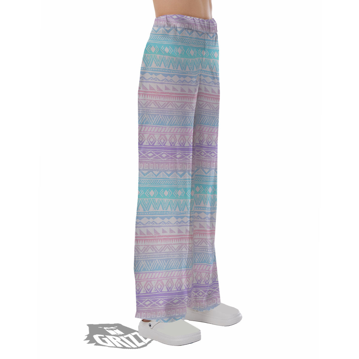 Tribal Aztec Pastel Print Pattern Pajama Pants-grizzshop