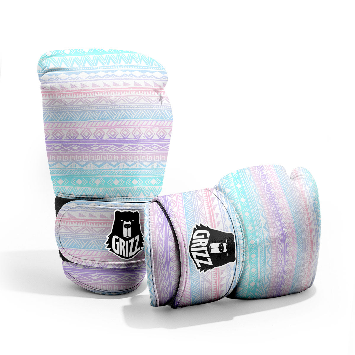 Tribal Aztec Pastel Print Pattern Pro Boxing Glove