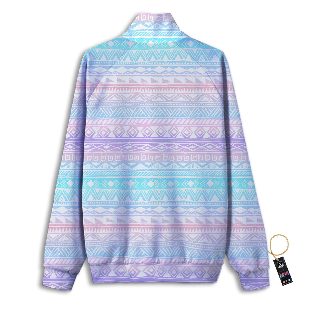 Tribal Aztec Pastel Print Pattern Track Jacket-grizzshop
