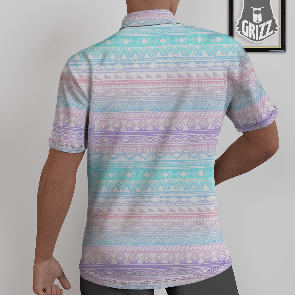 Tribal Aztec Pastel Print Pattern Untucked Shirts-grizzshop
