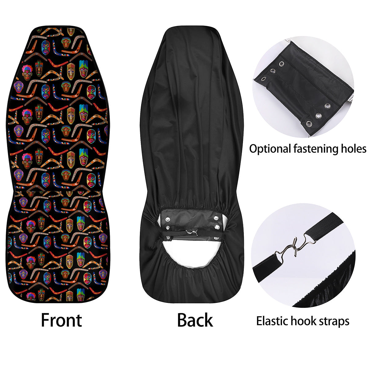 Tribal Boomerangs Print Pattern Car Seat Covers-grizzshop