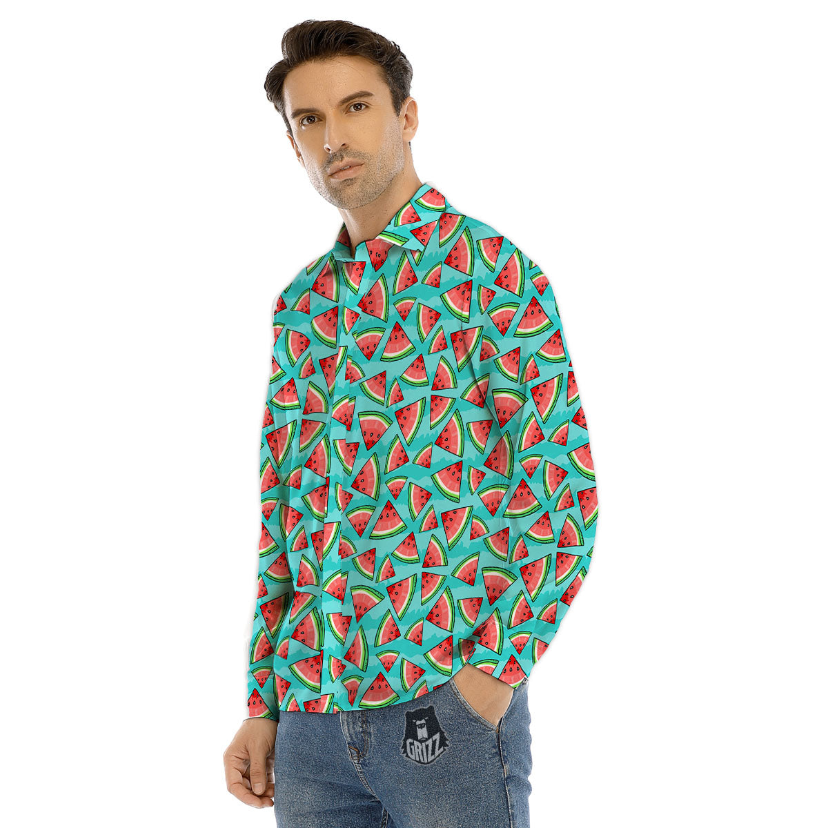Tribal Boomerangs Print Pattern Men's Dress Shirts-grizzshop
