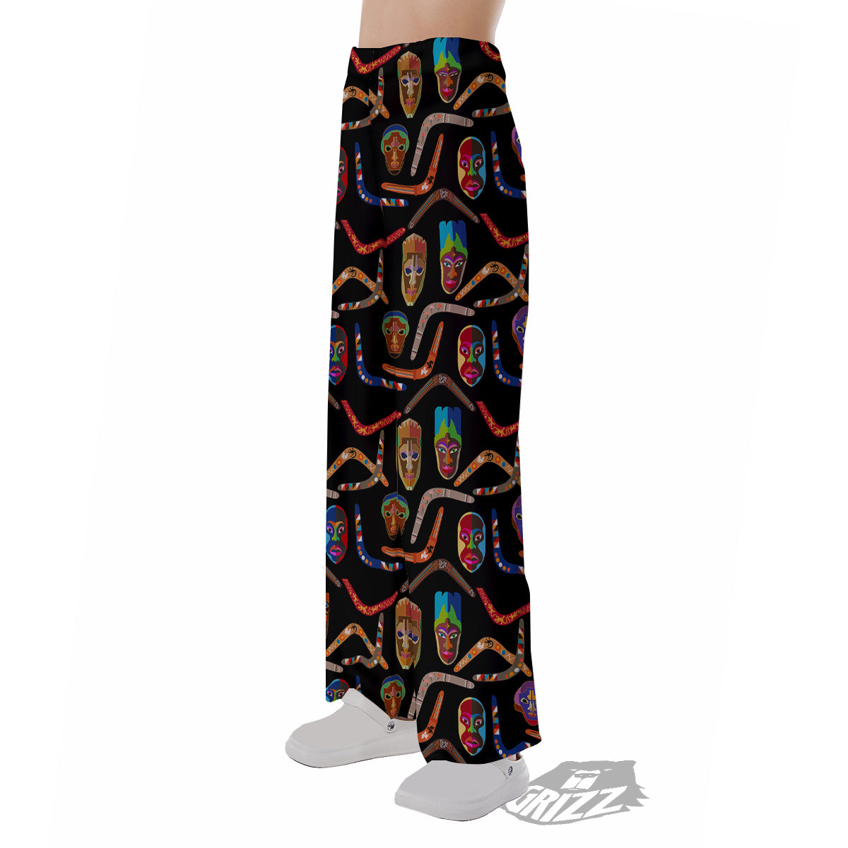 Tribal Boomerangs Print Pattern Pajama Pants-grizzshop