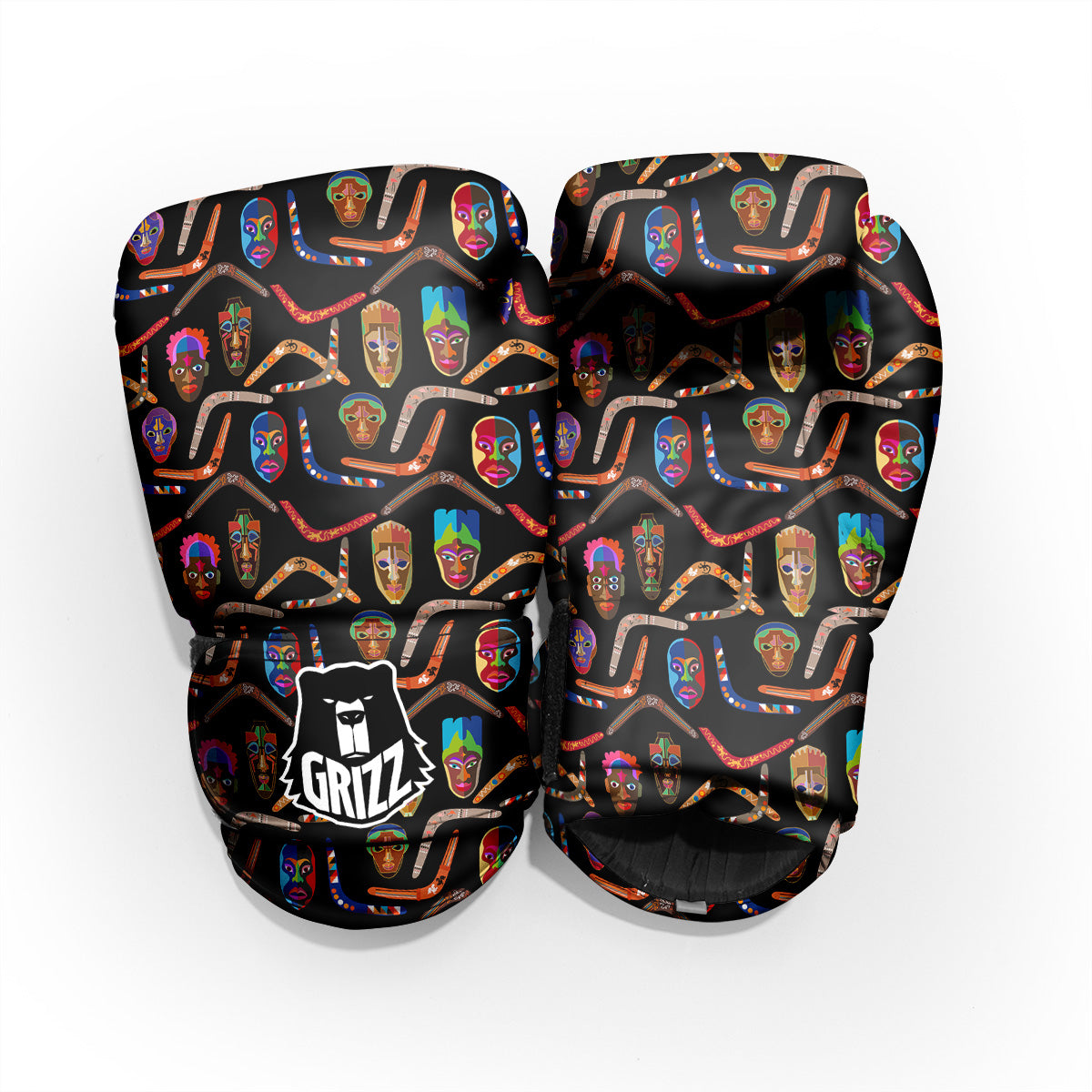 Tribal Boomerangs Print Pattern Pro Boxing Glove