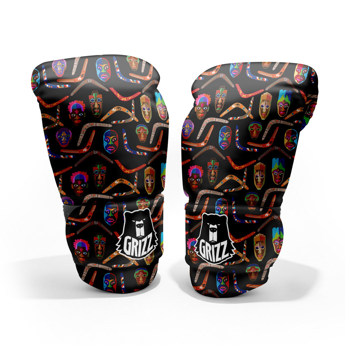 Tribal Boomerangs Print Pattern Pro Boxing Glove