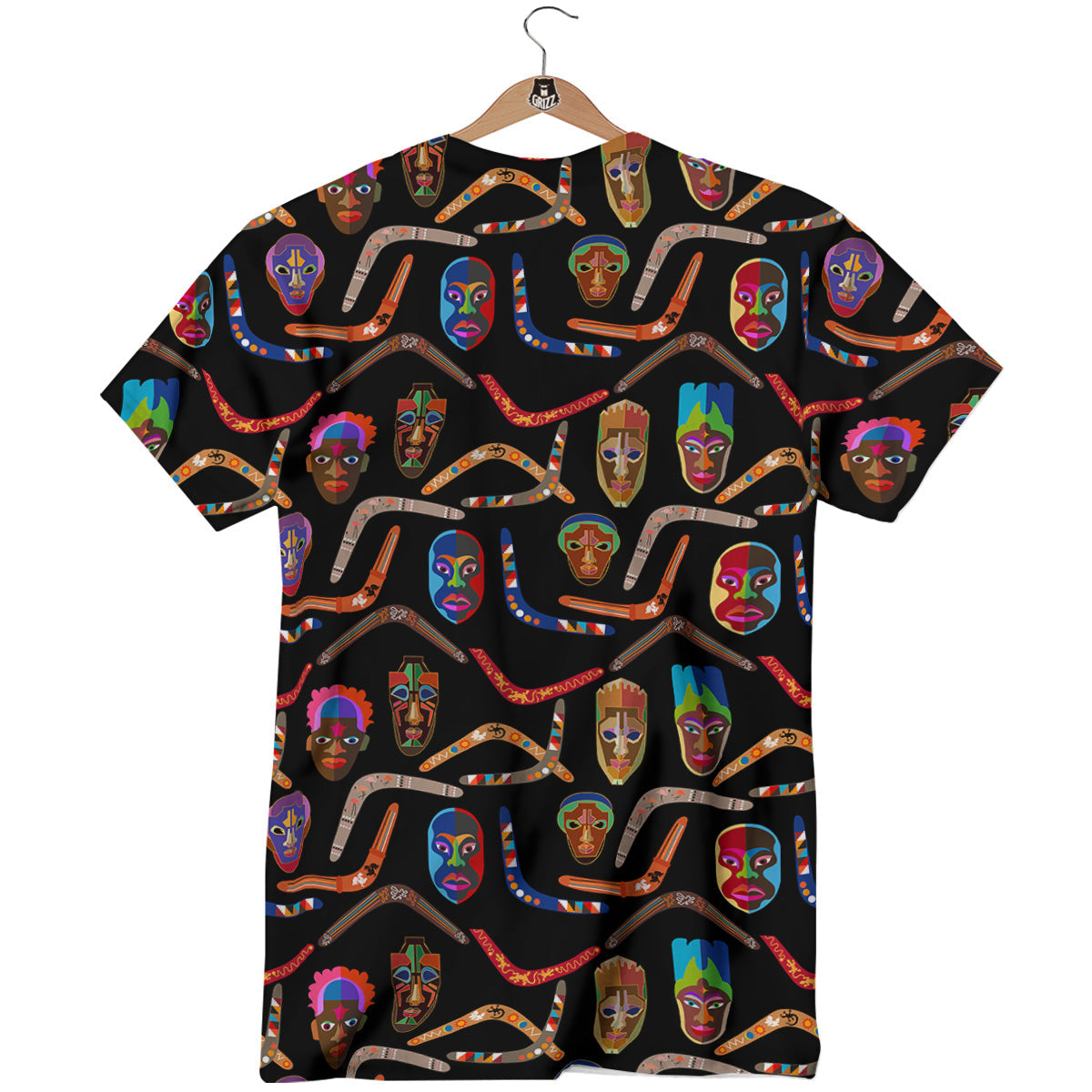 Tribal Boomerangs Print Pattern T-Shirt-grizzshop