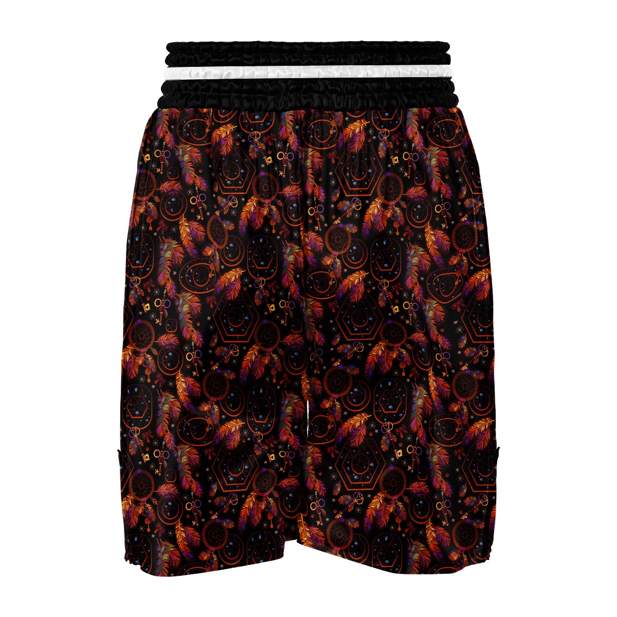 Tribal Dream Catcher Feather Boxing Shorts-grizzshop
