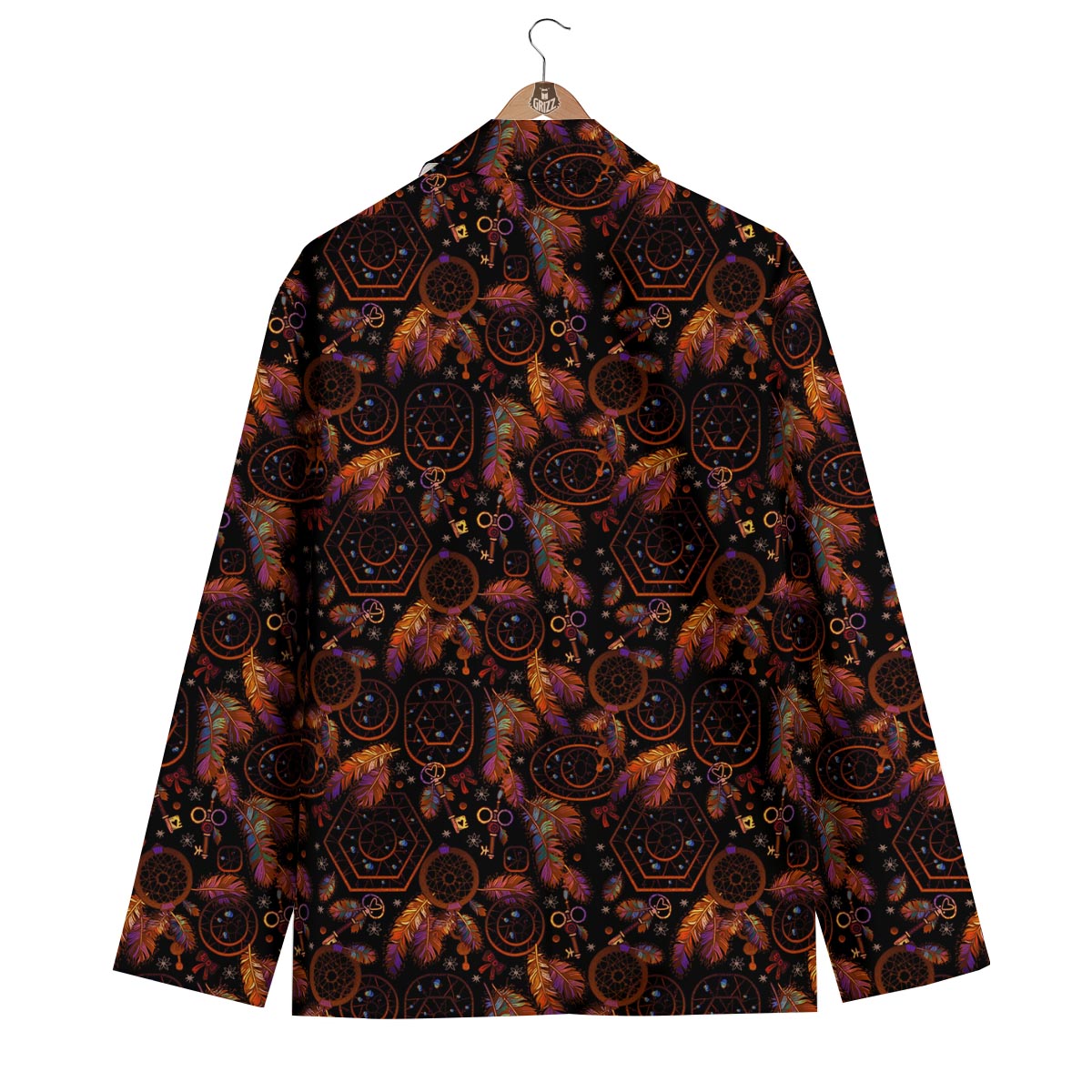 Tribal Dream Catcher Feather Men's Blazer-grizzshop