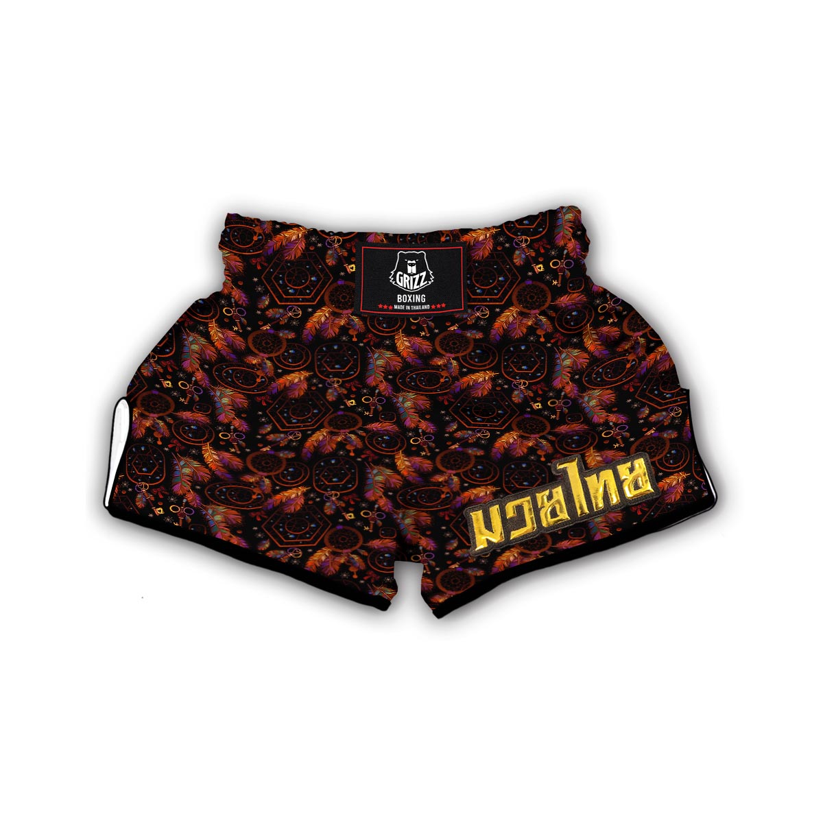 Tribal Dream Catcher Feather Muay Thai Boxing Shorts-grizzshop