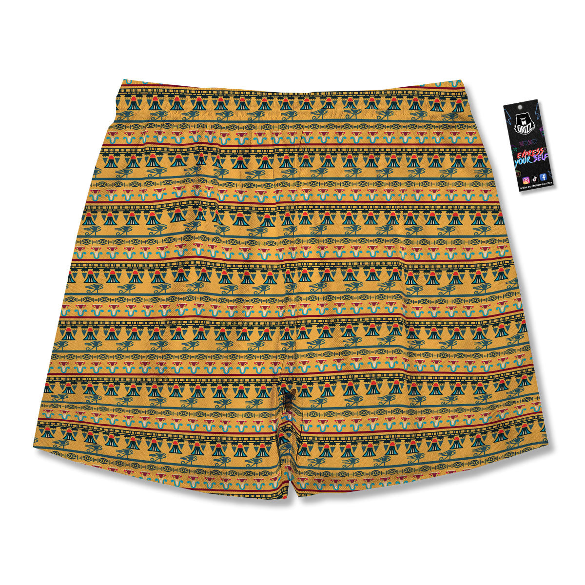 Tribal Egyptian Print Pattern Men's Running Shorts-grizzshop
