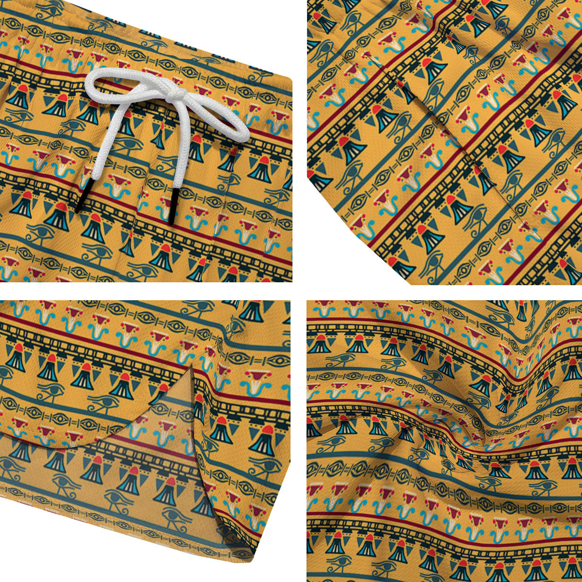 Tribal Egyptian Print Pattern Men's Running Shorts-grizzshop