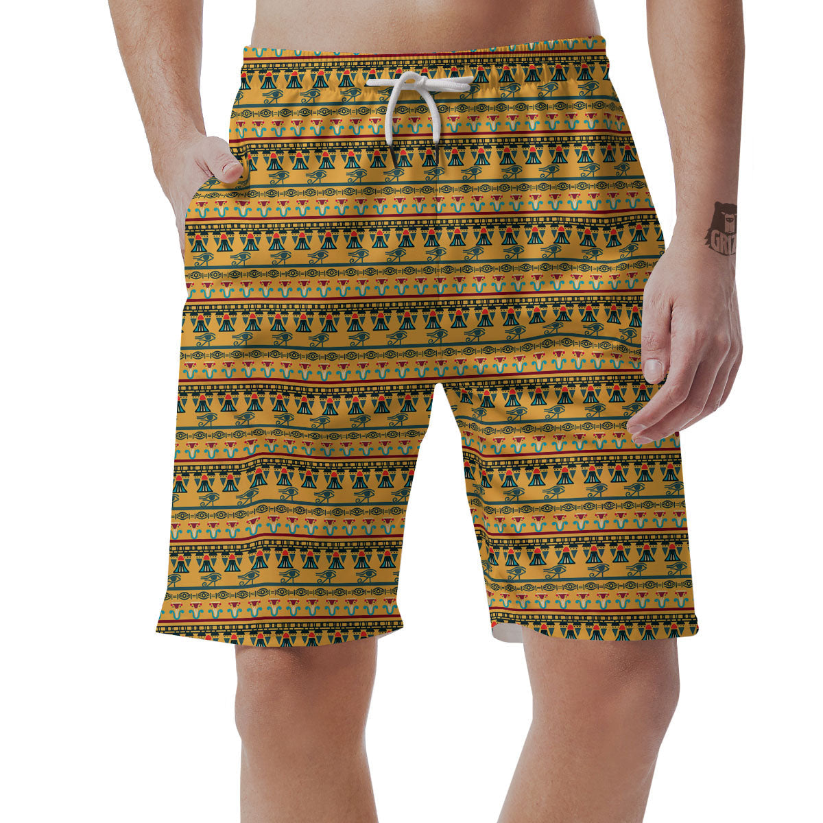 Tribal Egyptian Print Pattern Men's Shorts-grizzshop