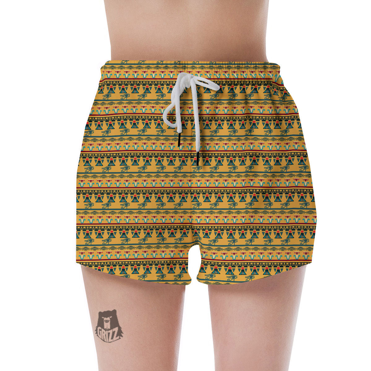 Tribal Egyptian Print Pattern Women's Shorts-grizzshop