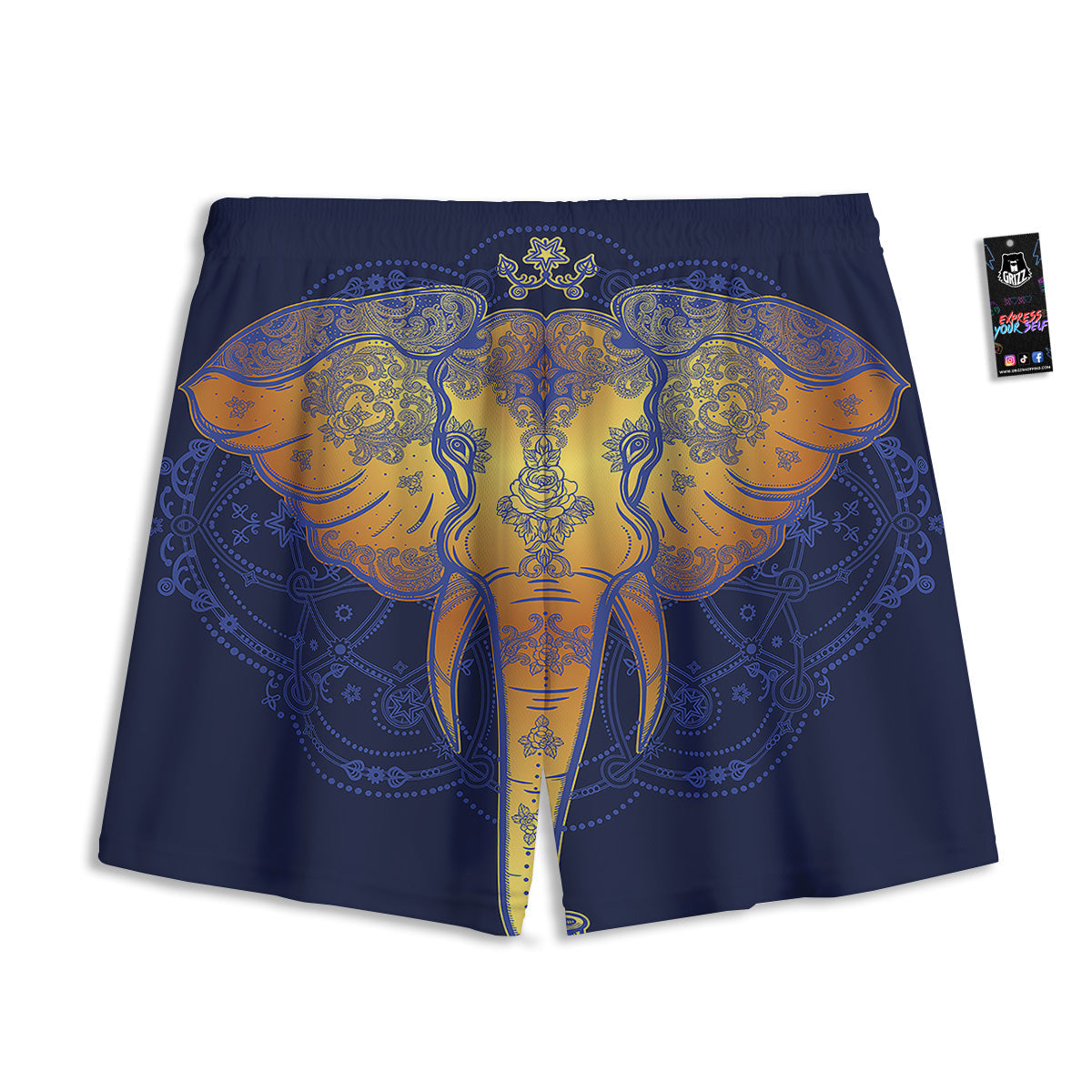 Tie Dye Green Print Mesh Shorts