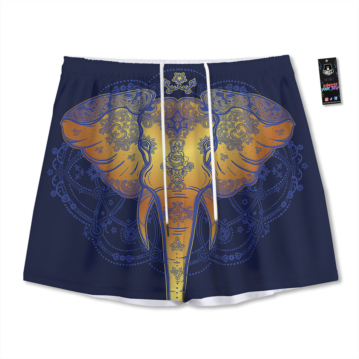 Tie Dye Green Print Mesh Shorts