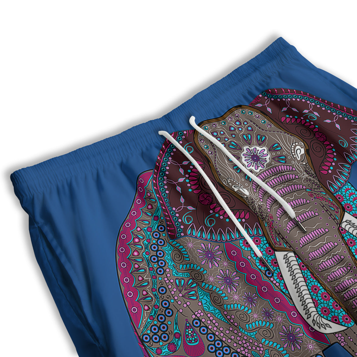 Tropical Neon Hibiscus Print Pattern Men's Athletic Shorts