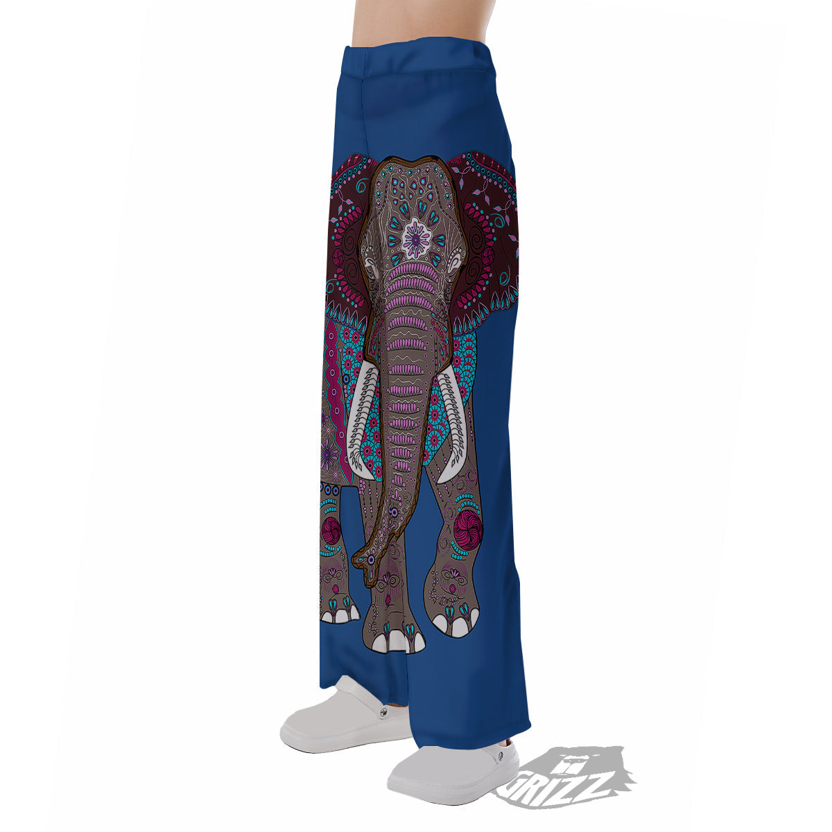 Tribal Elephant Indian Cute Print Pajama Pants-grizzshop