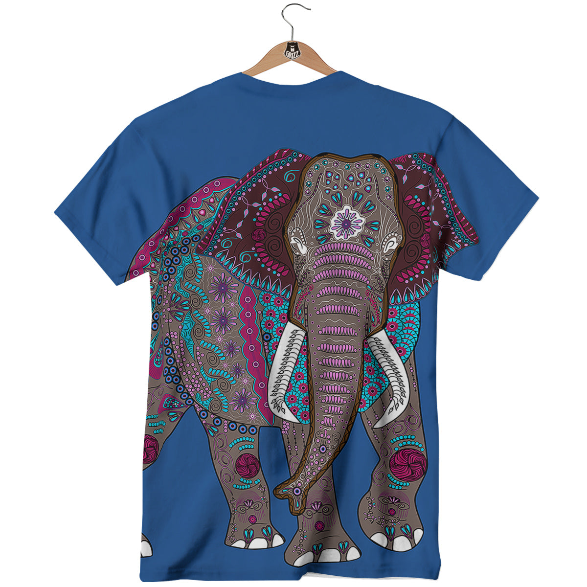 Tribal Elephant Indian Cute Print T-Shirt-grizzshop