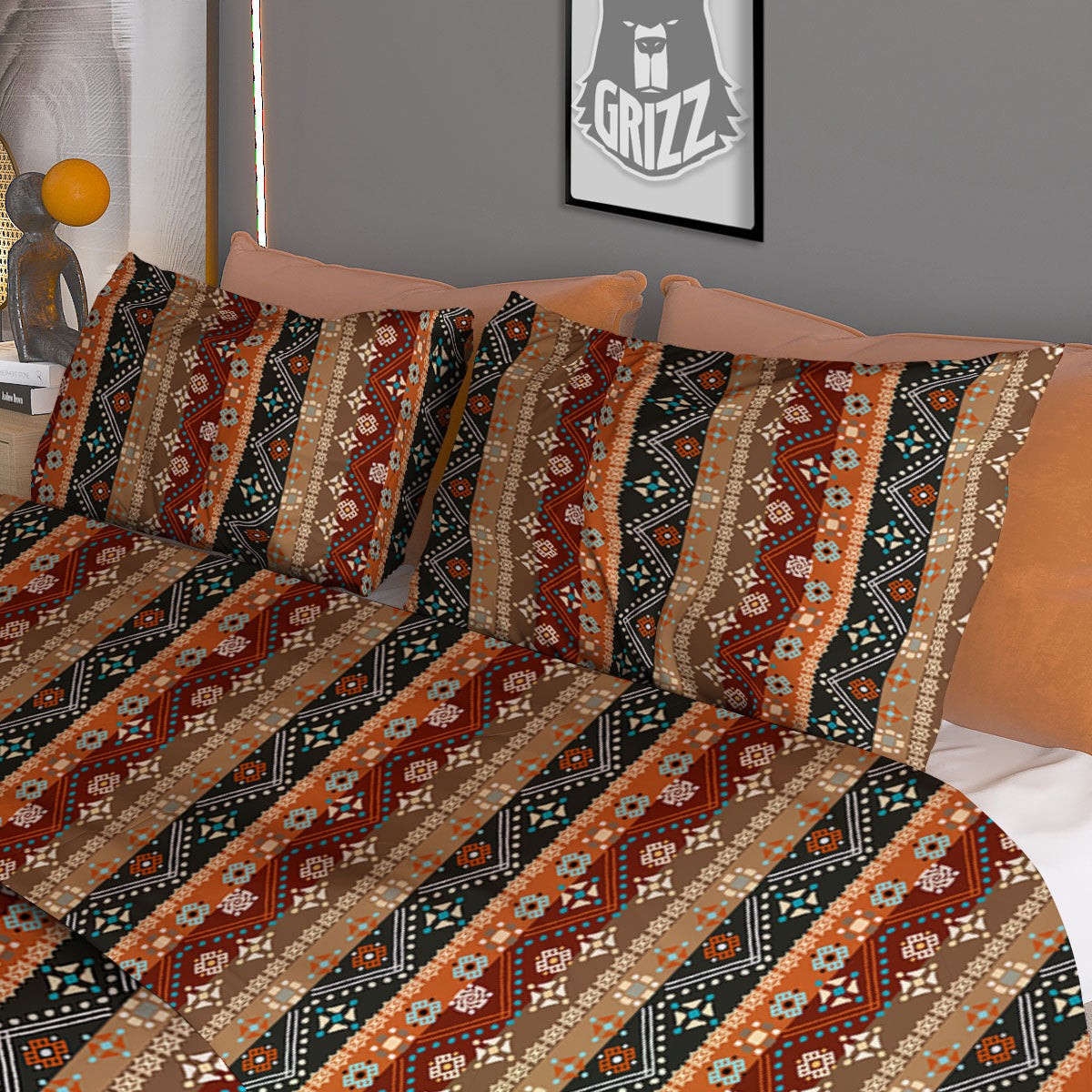 Tribal Ethnic Boho Print Pattern Duvet Cover Bedding Set