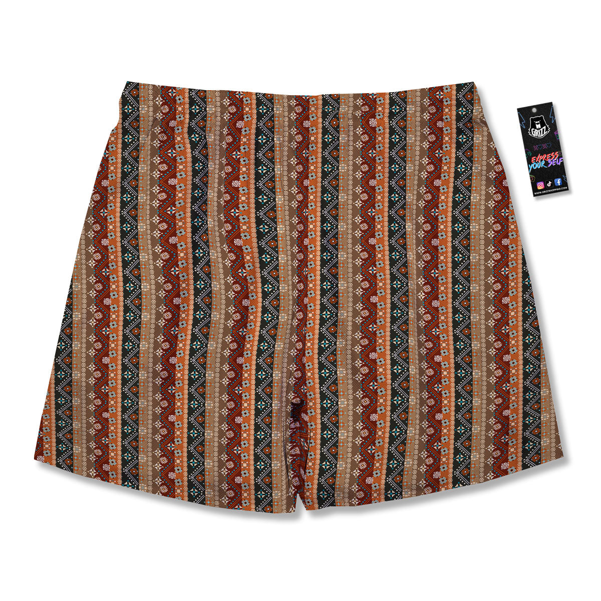 Tribal Ethnic Boho Print Pattern Men's Running Shorts-grizzshop