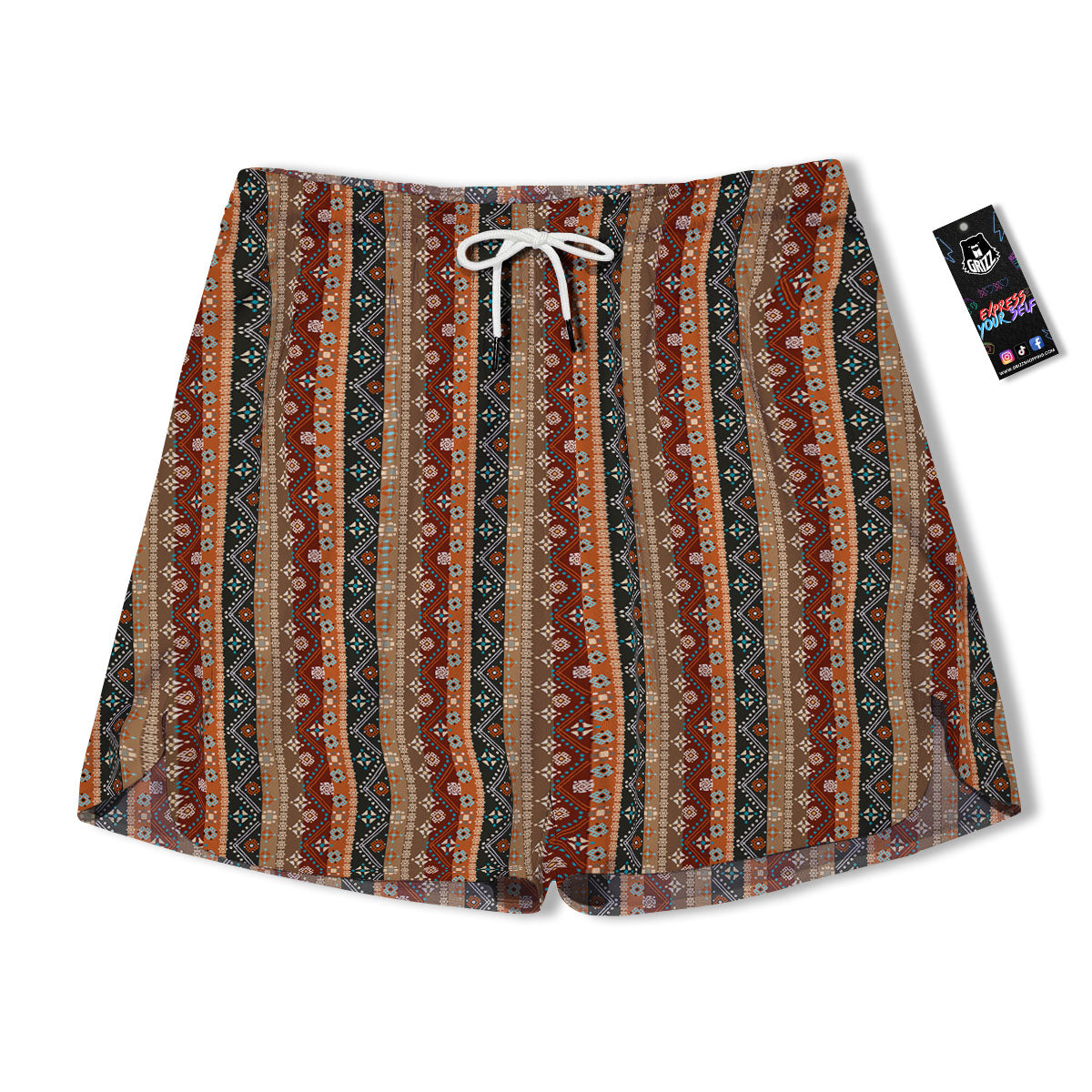 Tribal Ethnic Boho Print Pattern Men's Running Shorts-grizzshop