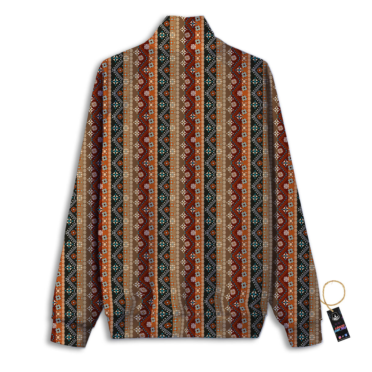 Tribal Ethnic Boho Print Pattern Track Jacket-grizzshop