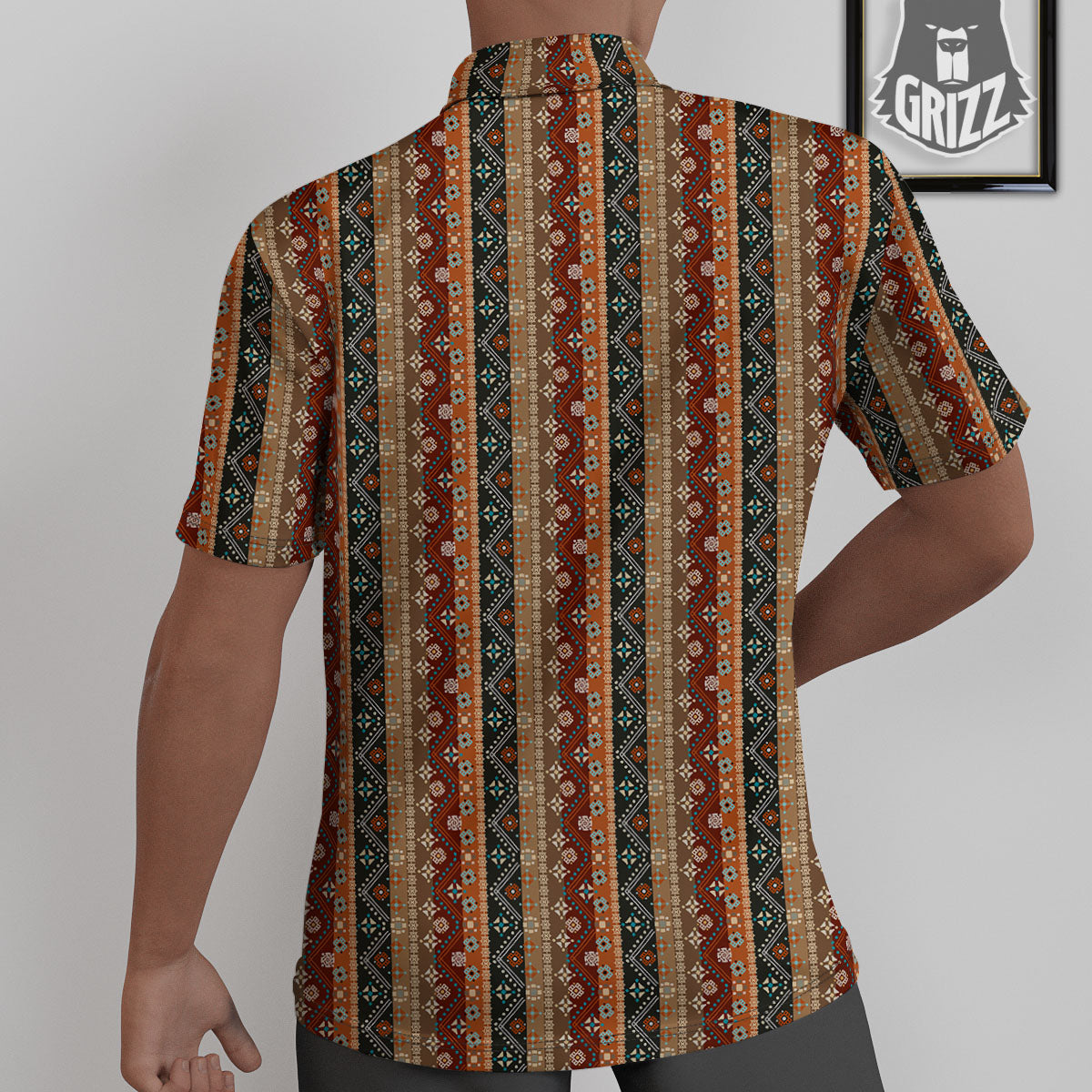 Tribal Ethnic Boho Print Pattern Untucked Shirts-grizzshop