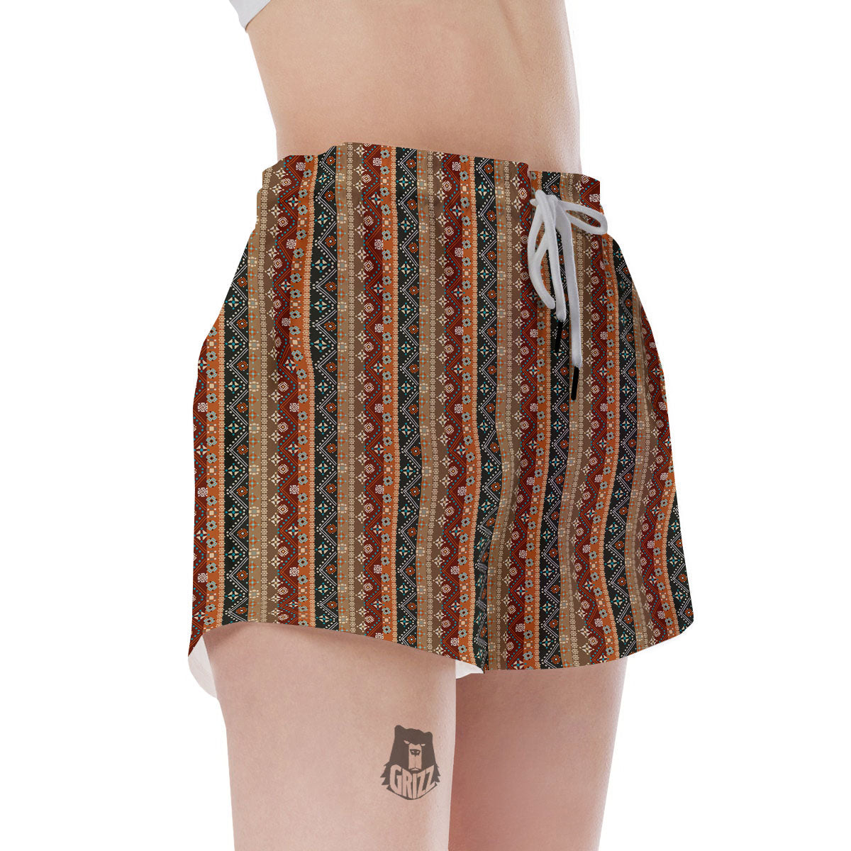 Tribal Ethnic Boho Print Pattern Women's Shorts-grizzshop
