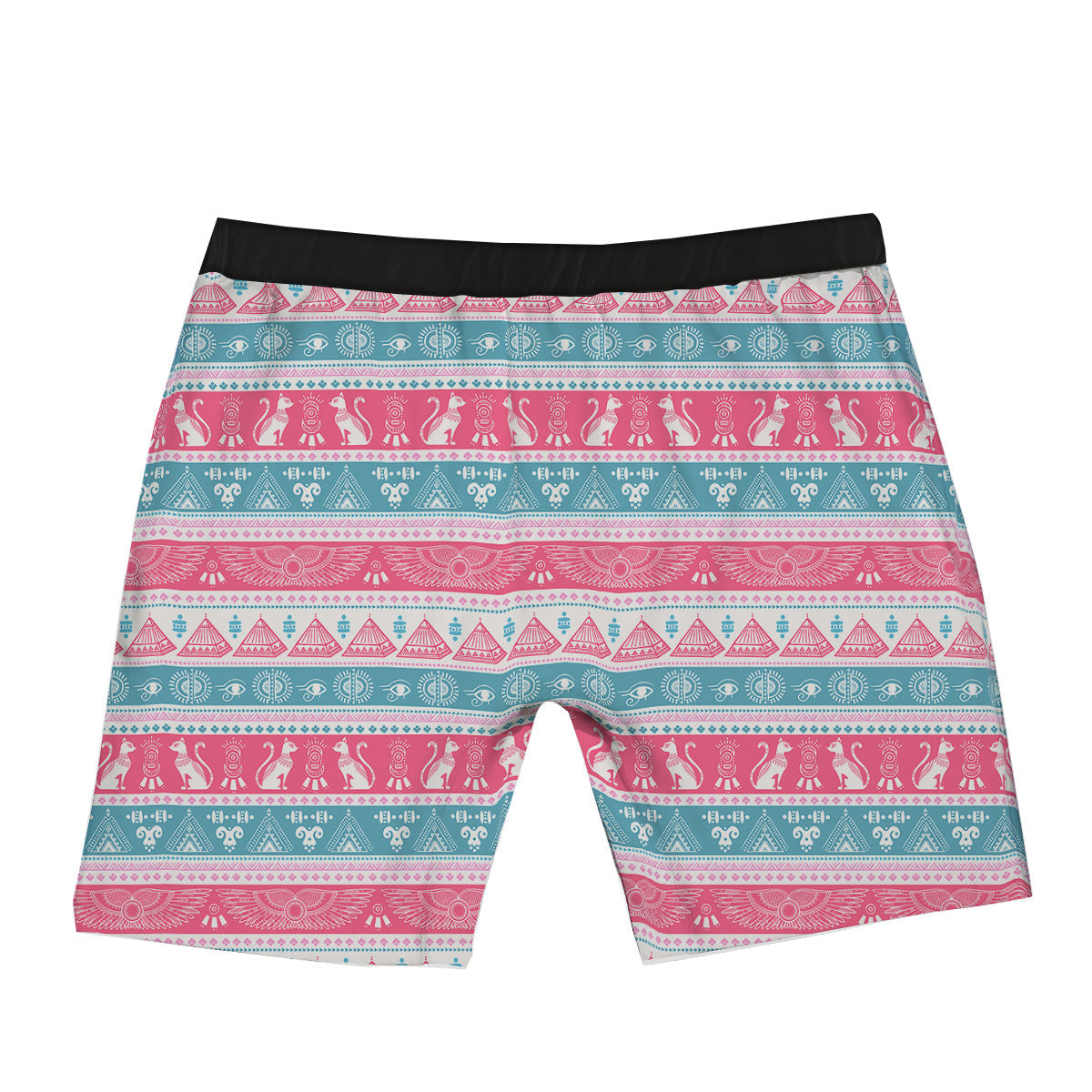Tribal Ethnic Pink Blue Egypt Print Pattern Boxer Briefs-grizzshop