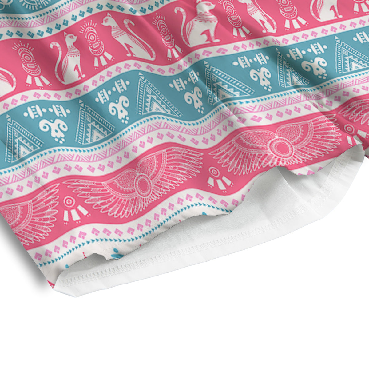 Tribal Ethnic Pink Blue Egypt Print Pattern Men's Athletic Shorts