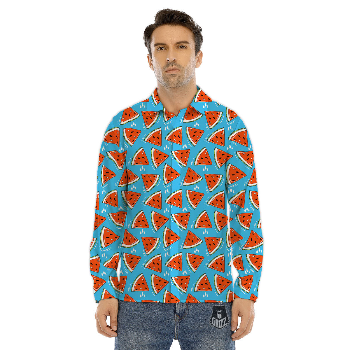 Tribal Ethnic Pink Blue Egypt Print Pattern Men's Dress Shirts-grizzshop