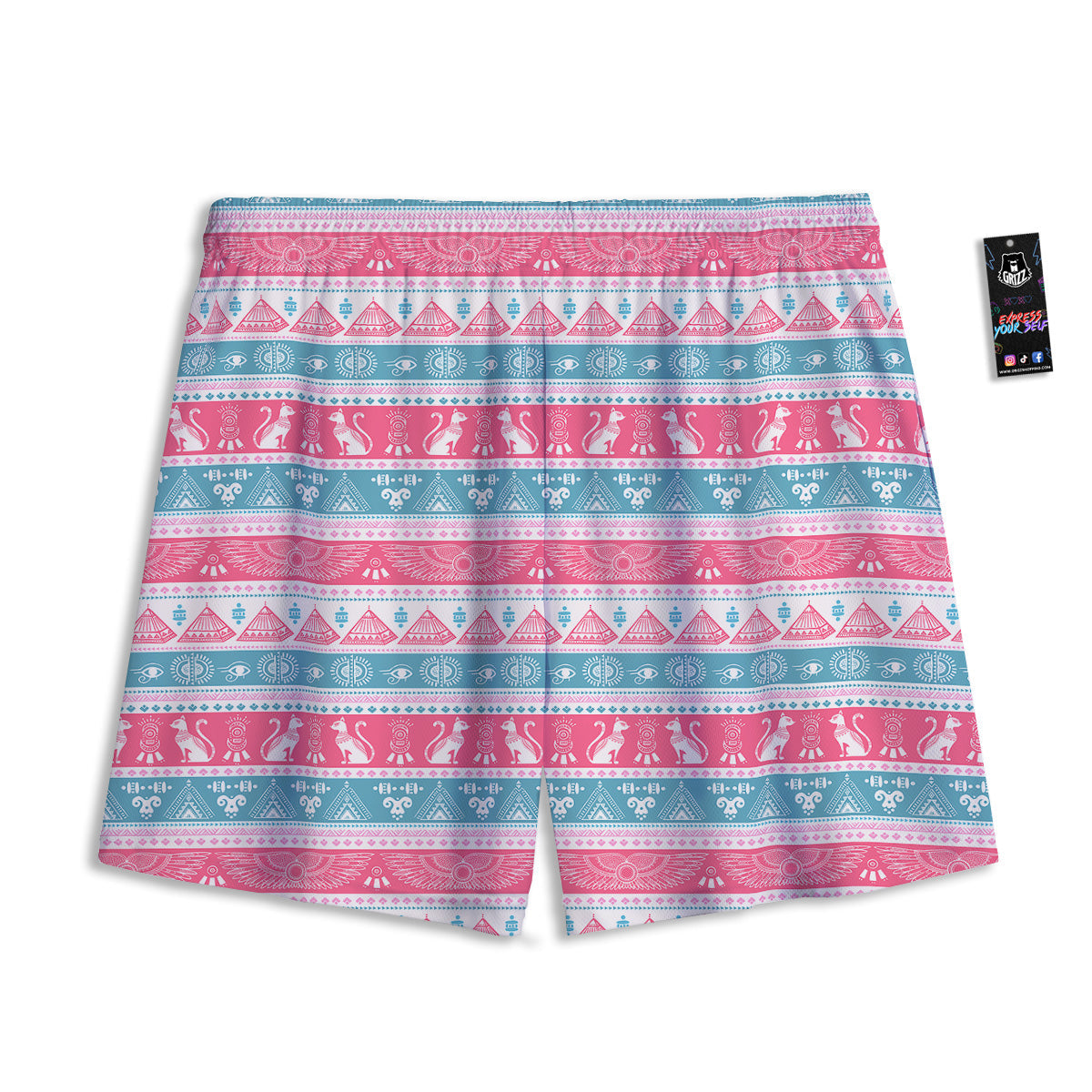 Virgo Cute Cartoon Print Pattern Mesh Shorts