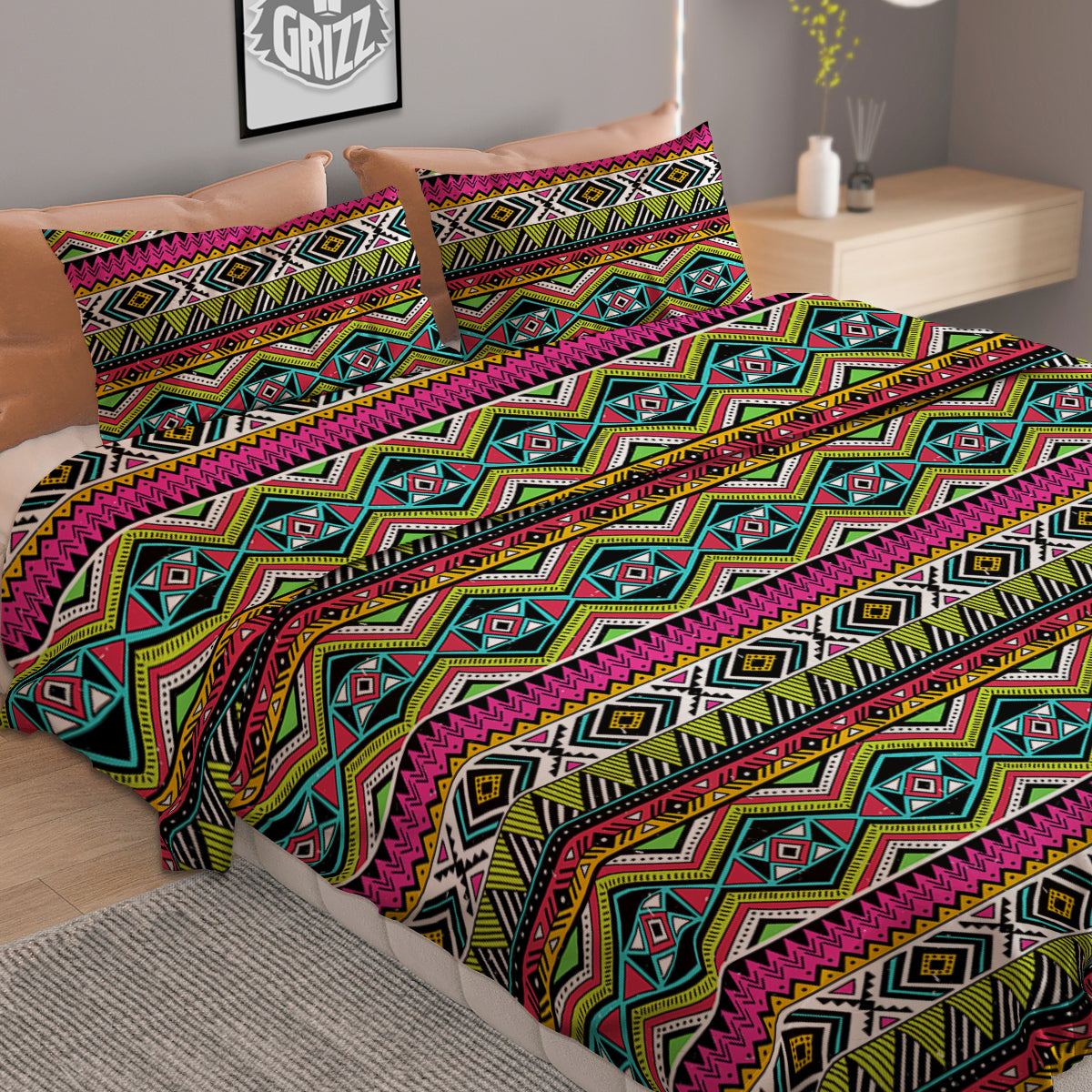 Tiger Cute Print Pattern Duvet Cover Bedding Set