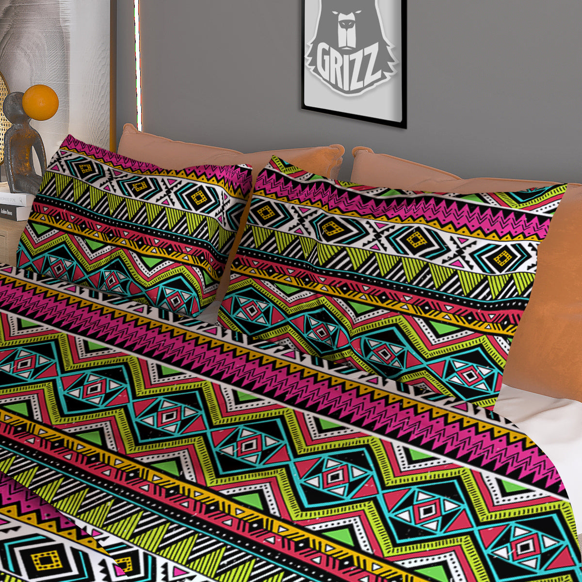 Tiger Cute Print Pattern Duvet Cover Bedding Set