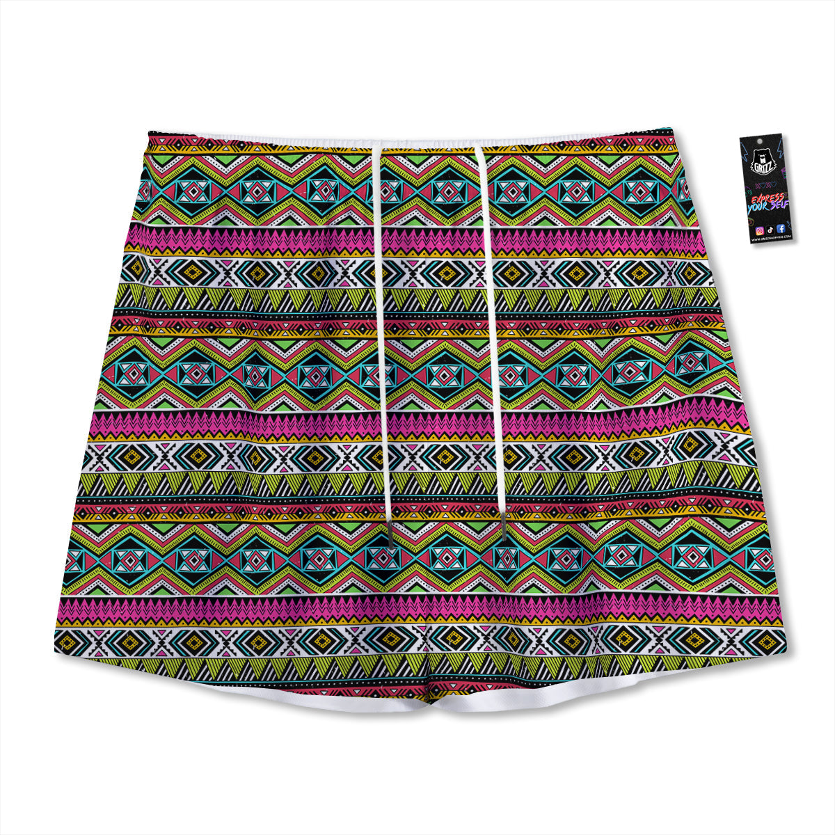 Tiger Cute Print Pattern Mesh Shorts