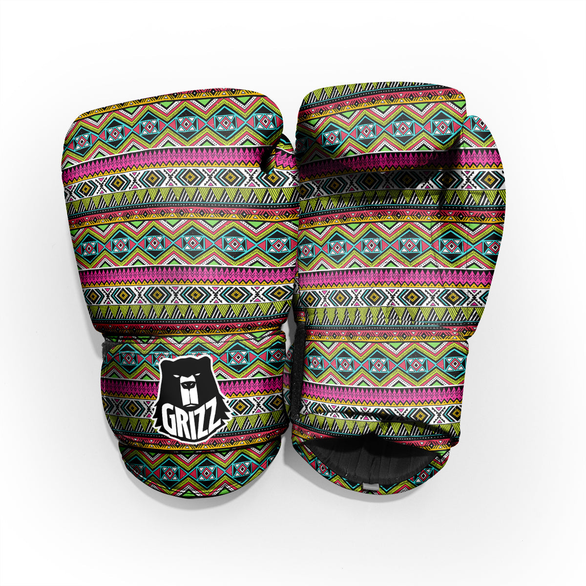 Tribal Geometric Colorful Print Pattern Pro Boxing Glove