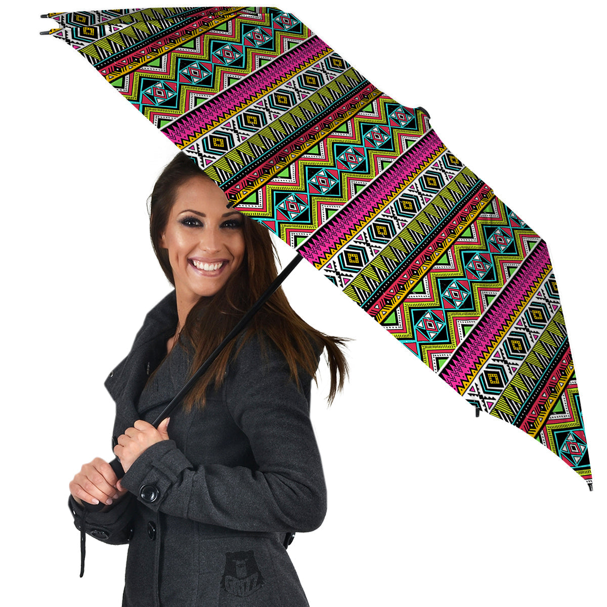 Tribal Geometric Colorful Print Pattern Umbrella-grizzshop