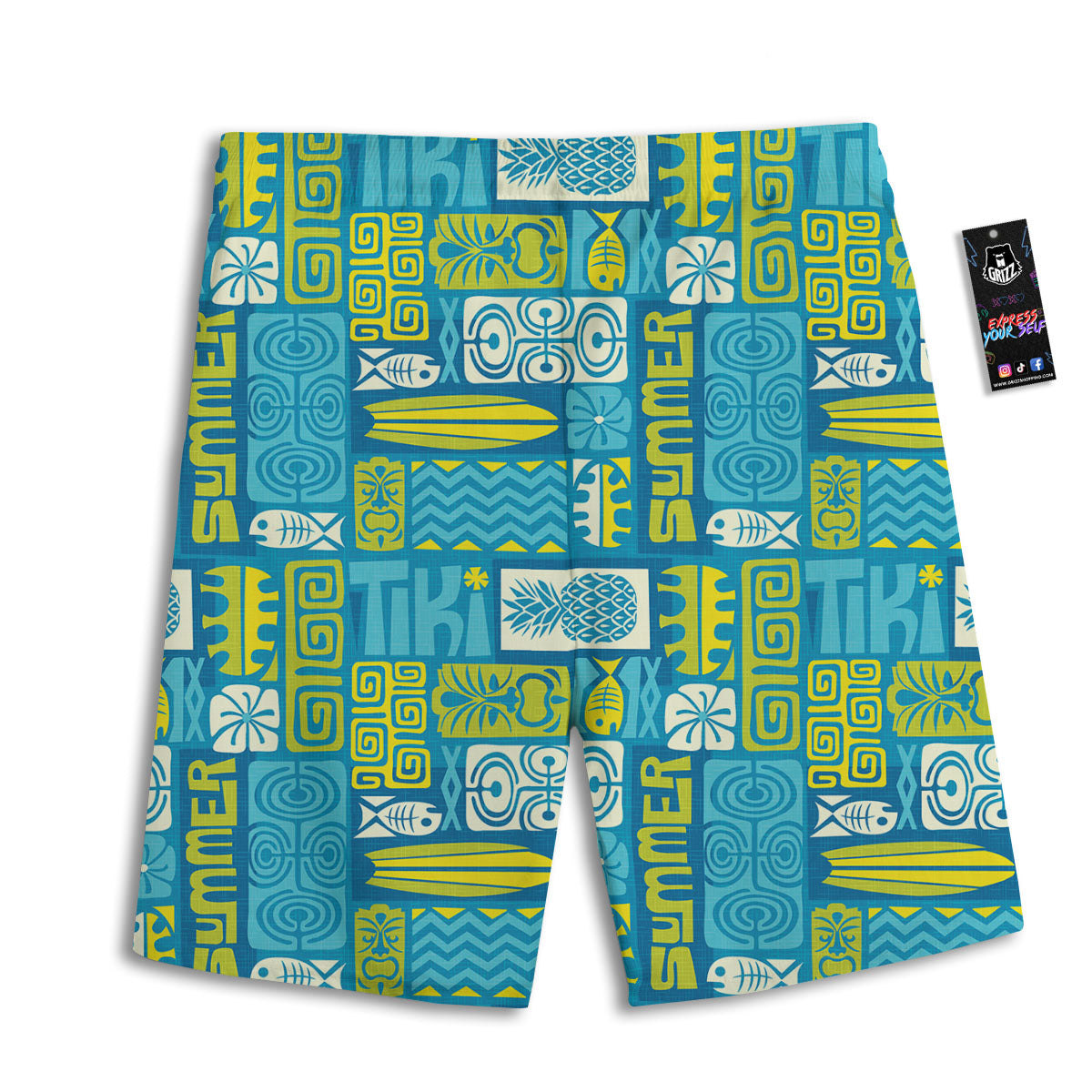 Tribal Hawaii Polynesian Print Men's Athletic Shorts