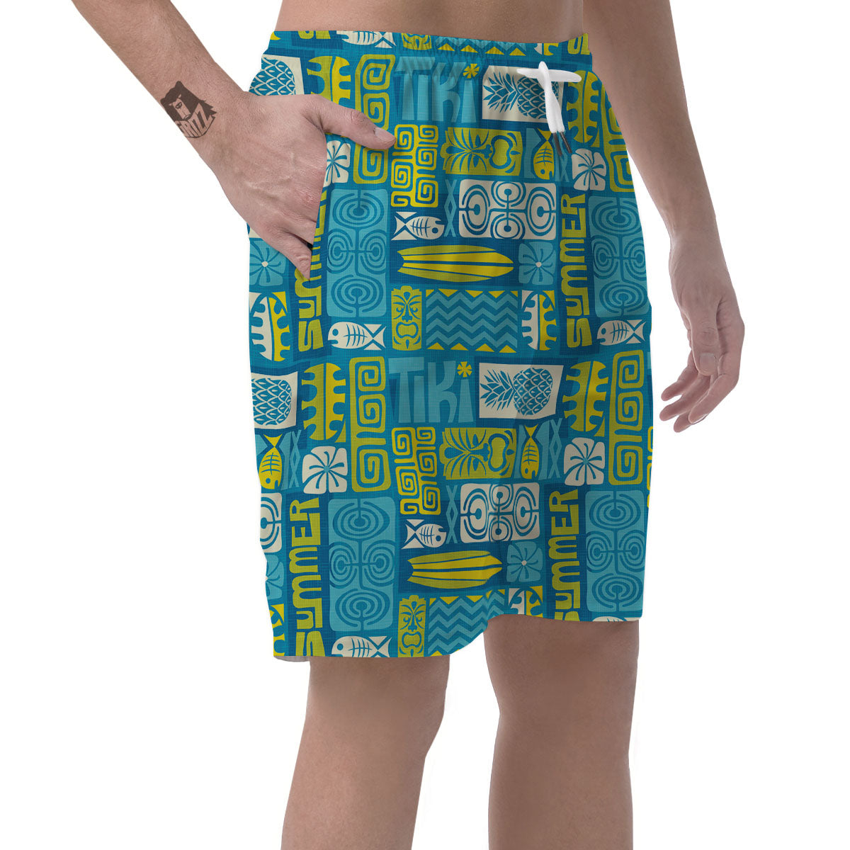 Tribal Hawaii Polynesian Print Men's Shorts-grizzshop