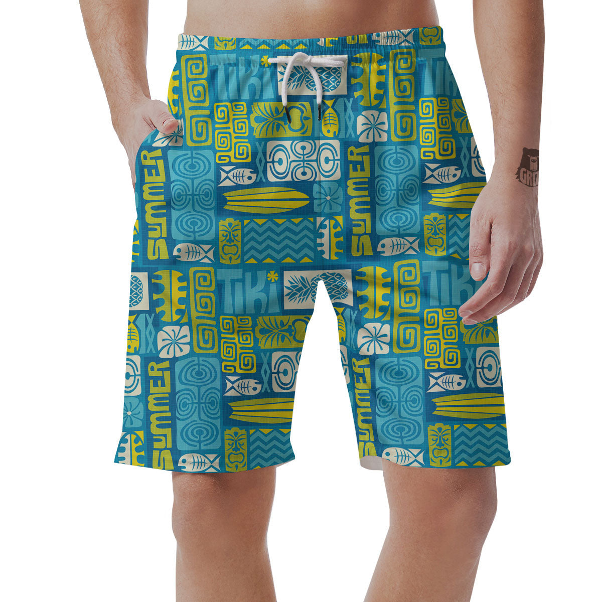 Tribal Hawaii Polynesian Print Men's Shorts-grizzshop