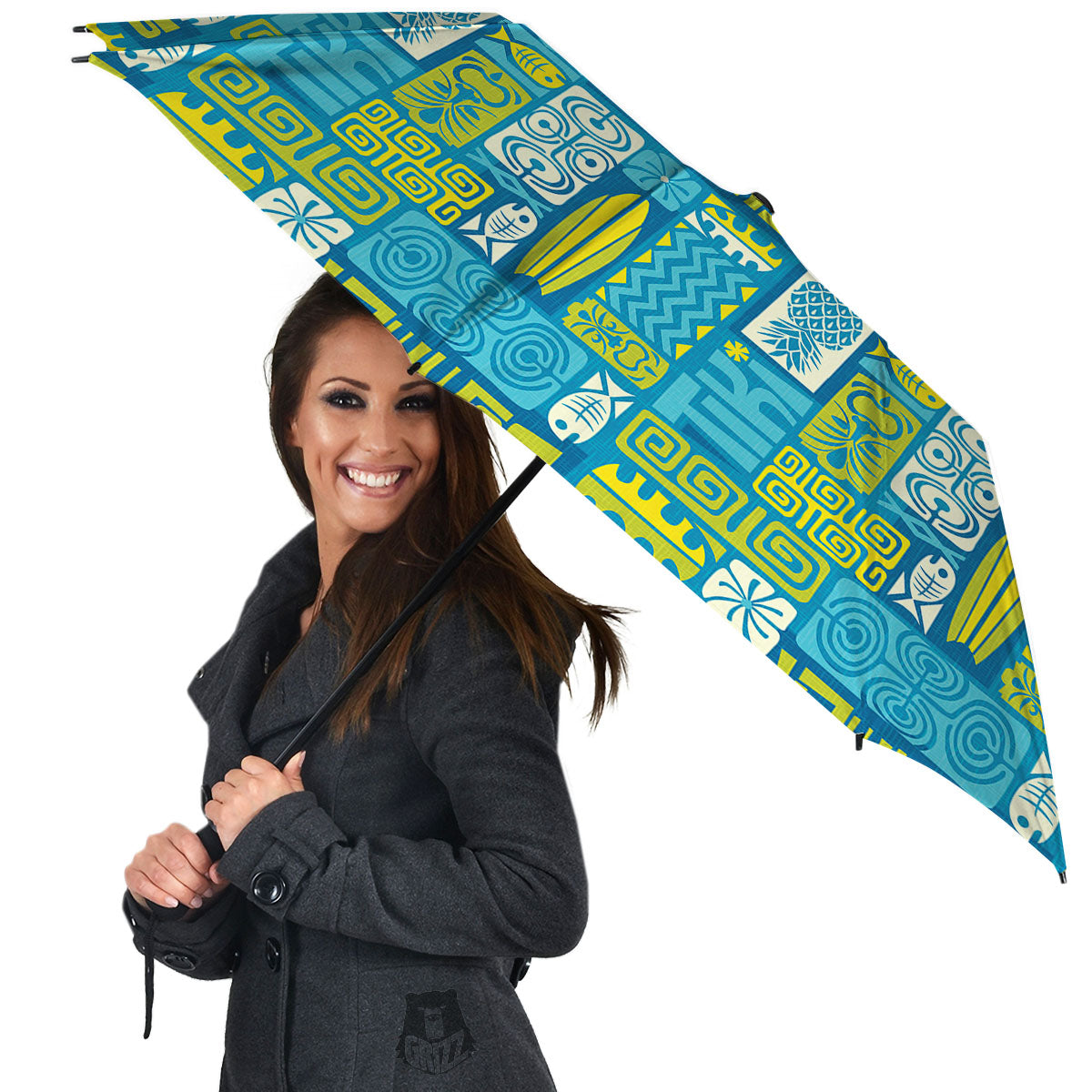 Tribal Hawaii Polynesian Print Umbrella-grizzshop