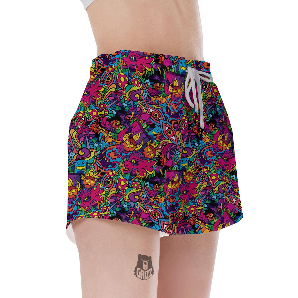Tribal Hippie Trippy Women's Shorts-grizzshop