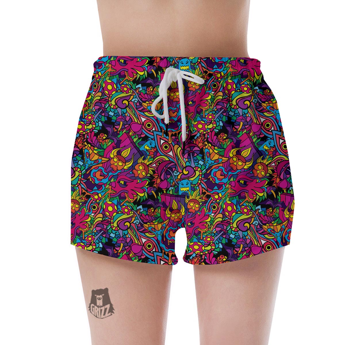 Tribal Hippie Trippy Women's Shorts-grizzshop