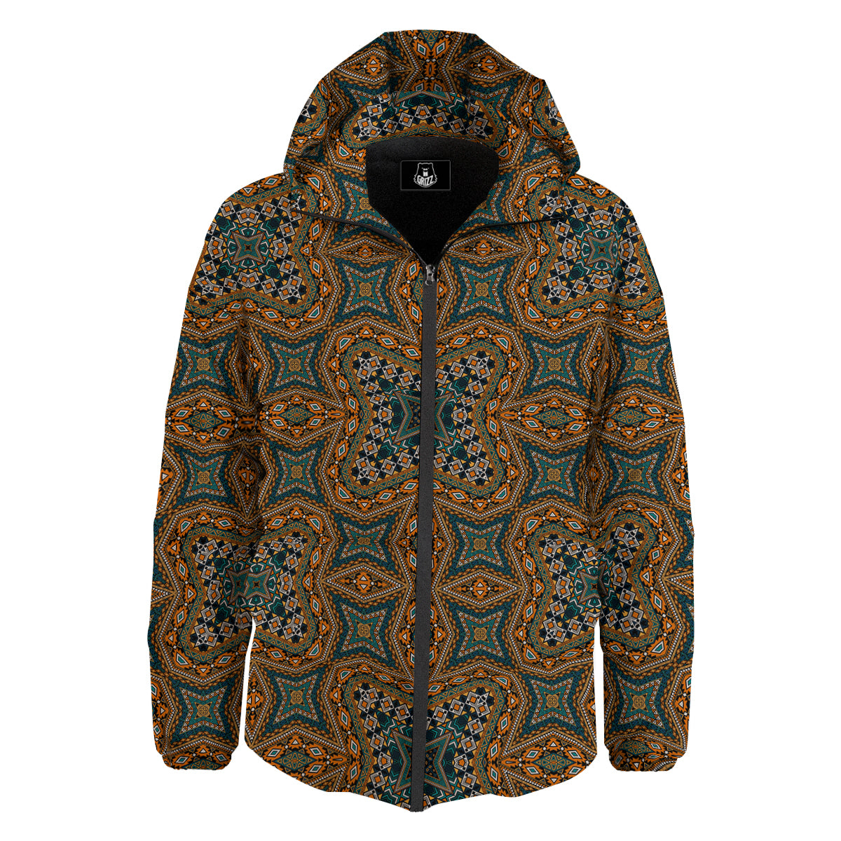 Tribal Indian Vintage Print Pattern Down Jacket-grizzshop