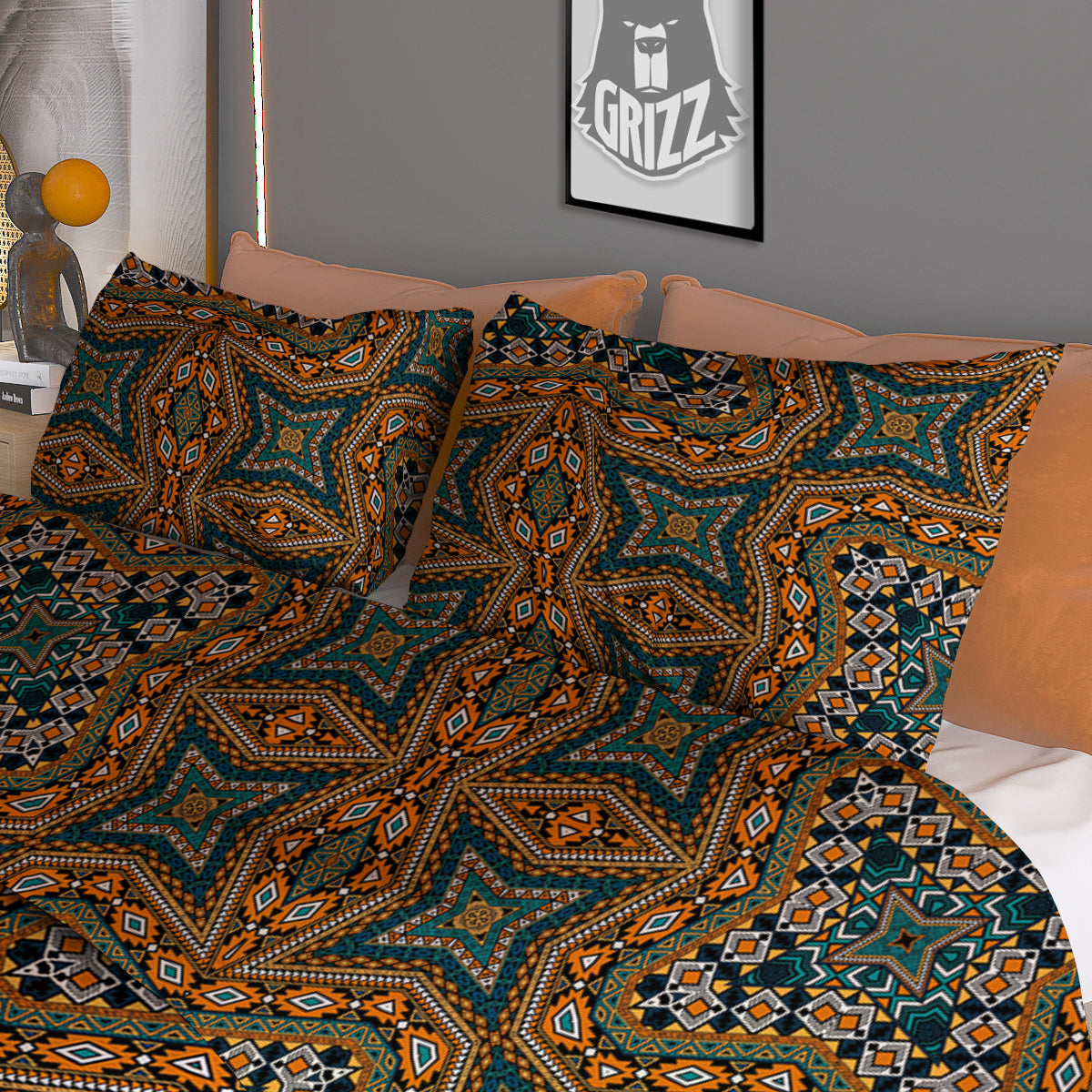 Tribal Indian Vintage Print Pattern Duvet Cover Bedding Set