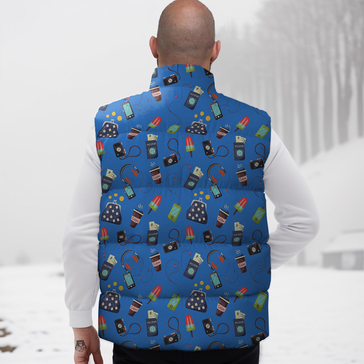 Travel Gear Vacation Print Pattern Down Vest