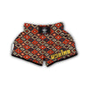 Tribal Indians Native American Aztec Navajo Print Muay Thai Boxing Shorts-grizzshop