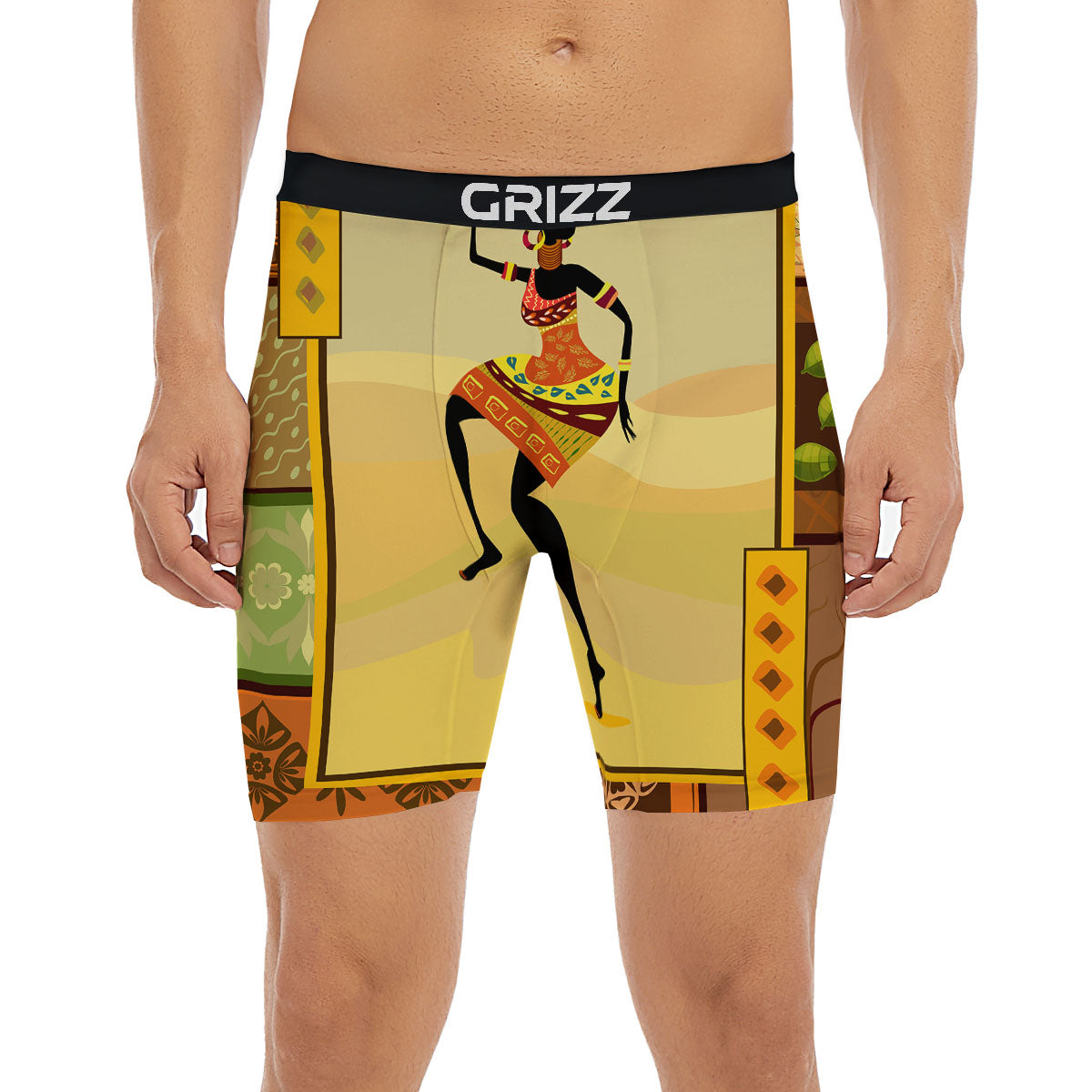 Tribal Inspired African Ethnic Print Boxer Briefs-grizzshop